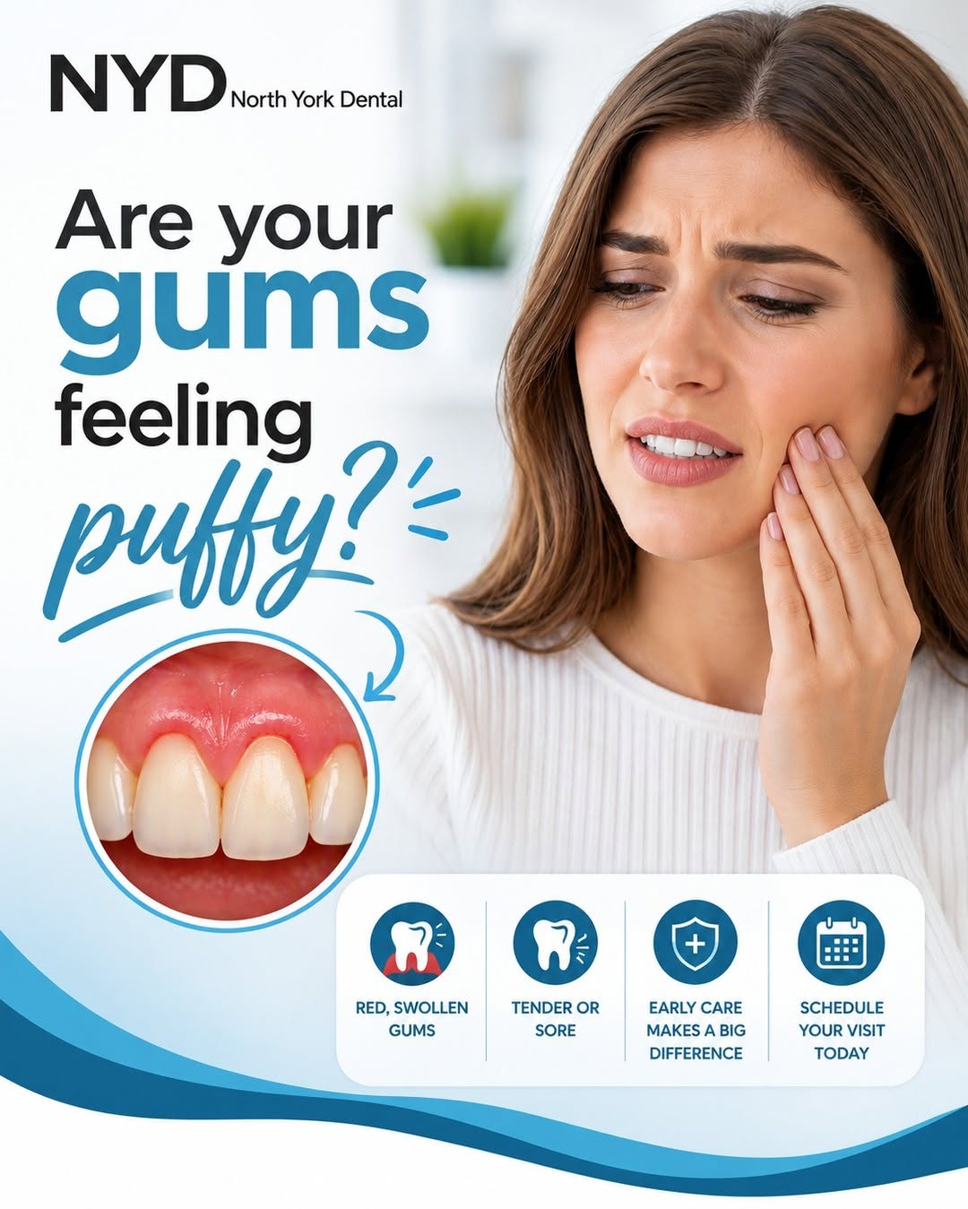North York Dental Instagram post: Are your gums feeling puffy?